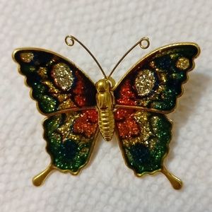 *3/$12* New Butterfly Enameled coated glazed Pin Brooch